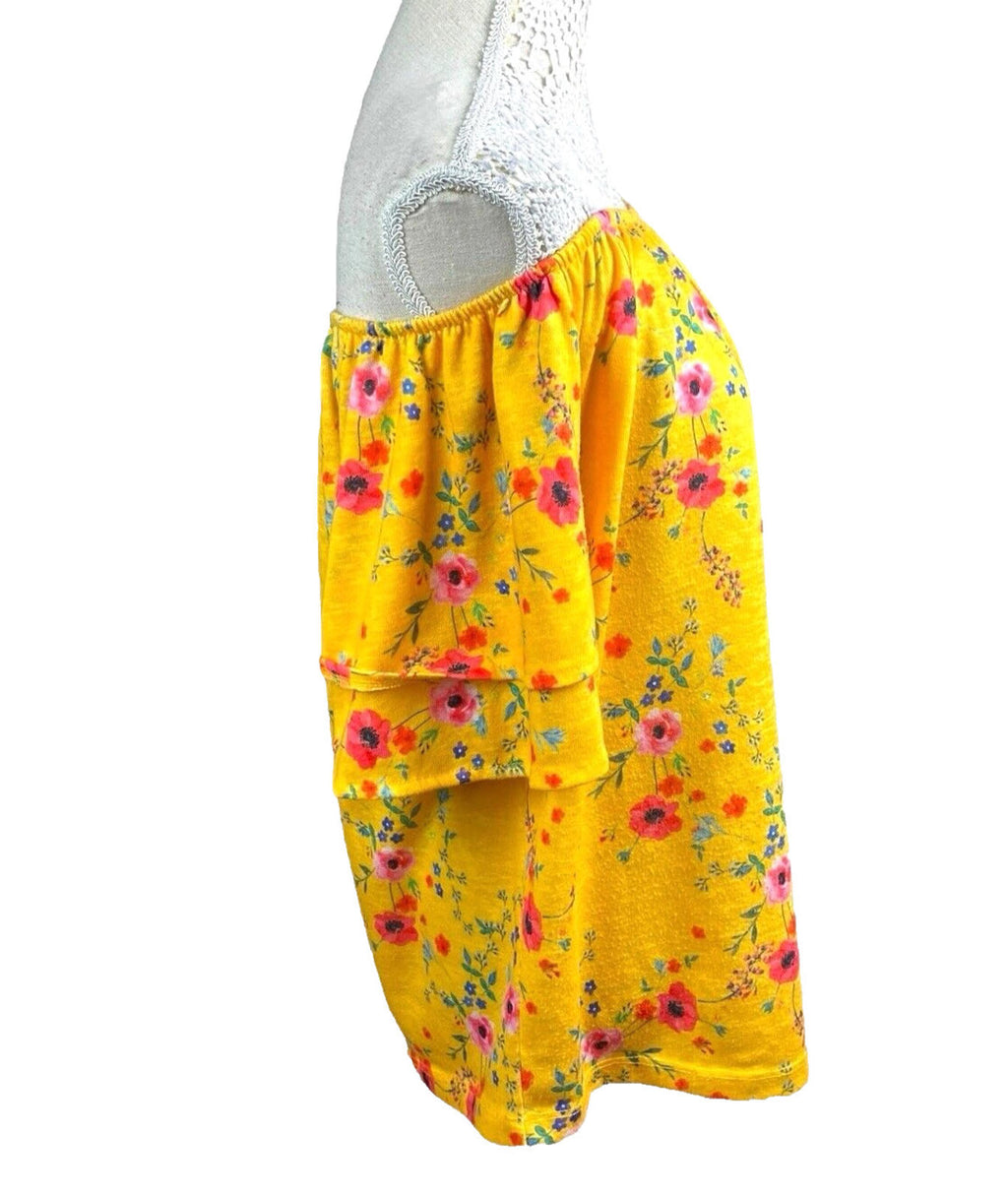 George Blouse Floral Top Off The Shoulder Women's UK Size 16