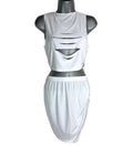 Pretty Little Thing Two-Piece Set Women's UK Size 8 Bandage Skirt & Crop Top