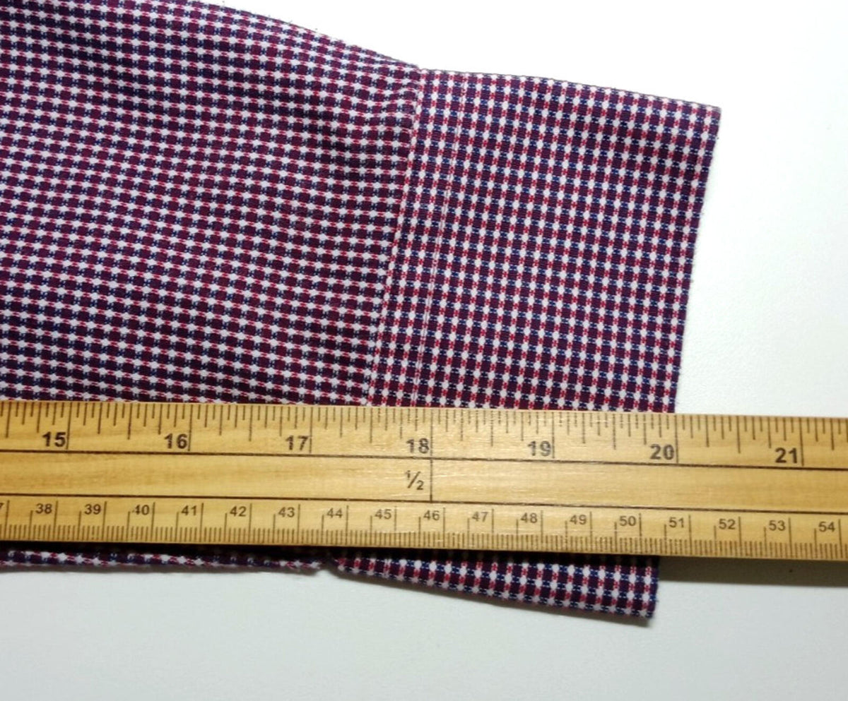 Next Shirt Men's UK Size S Long Sleeve Red Check Mixed Fabric Slim Fit