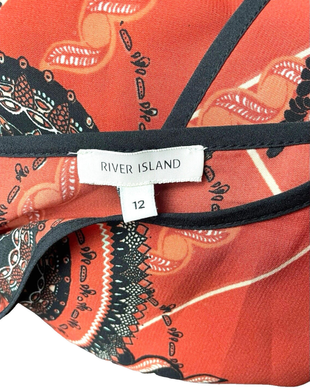 River Island Burnt Orange T-shirt Top Cropped Women's UK Size 12