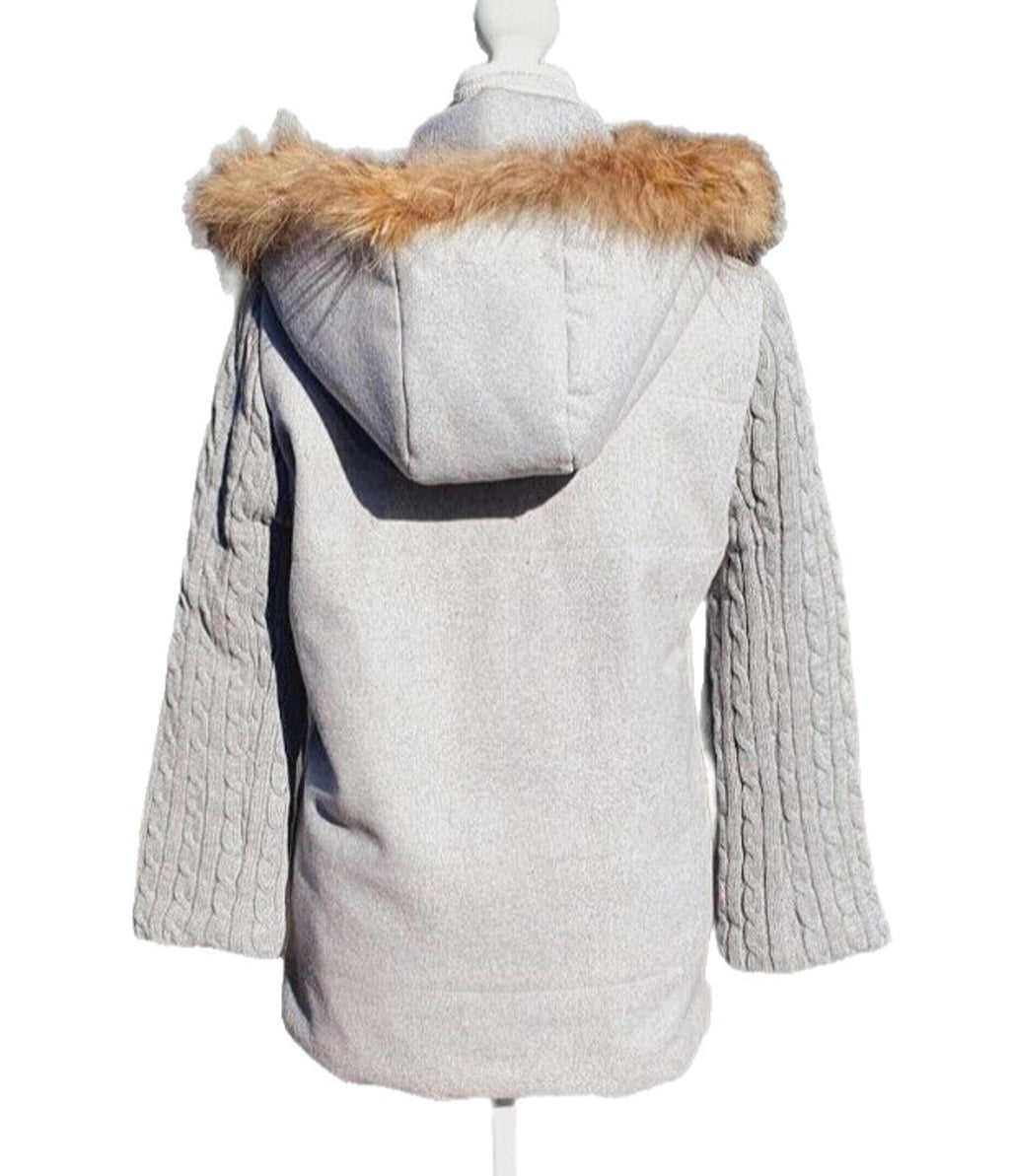 FLORYDAY Coat Jacket Knit Sleeve Women's UK Size 12