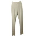 Stradivarius Leggings Women's UK Size XS Beige Ribbed High Rise Front Split
