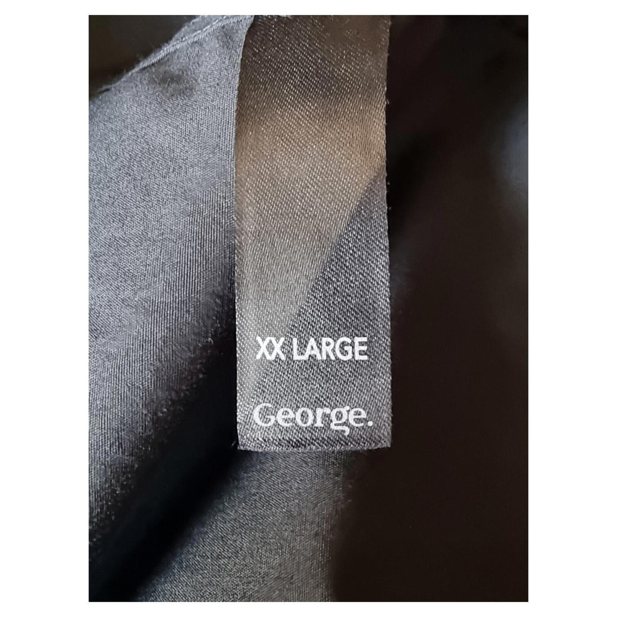 George Shirt Black Long Sleeve Men's UK Size 2XL XXL 49" Chest