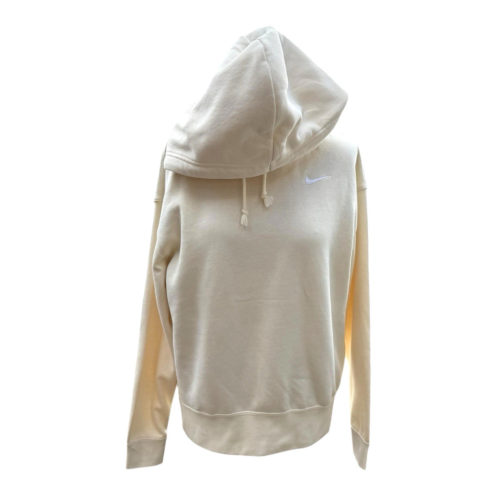 Nike Beige Hooded Sweatshirt Long Sleeve Logo Women's UK Size XS Hoodie