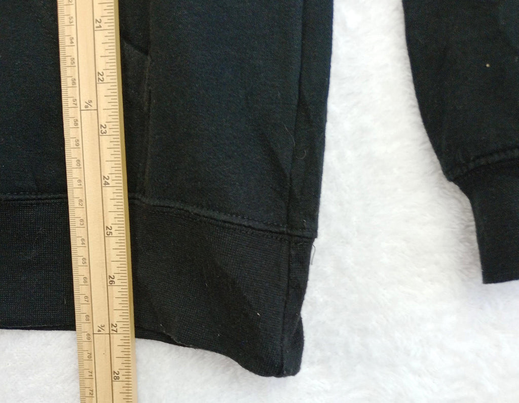 Black Cher Hoodie Men's UK Size M Black Hooded Pockets Cotton Rich Easy Care