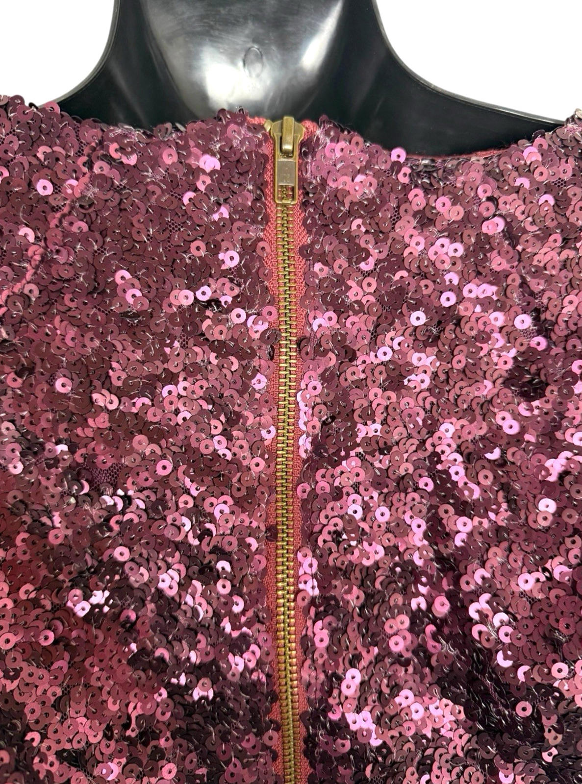 French Connection Deep Purple Sequin Mini Dress Women's UK Size 6