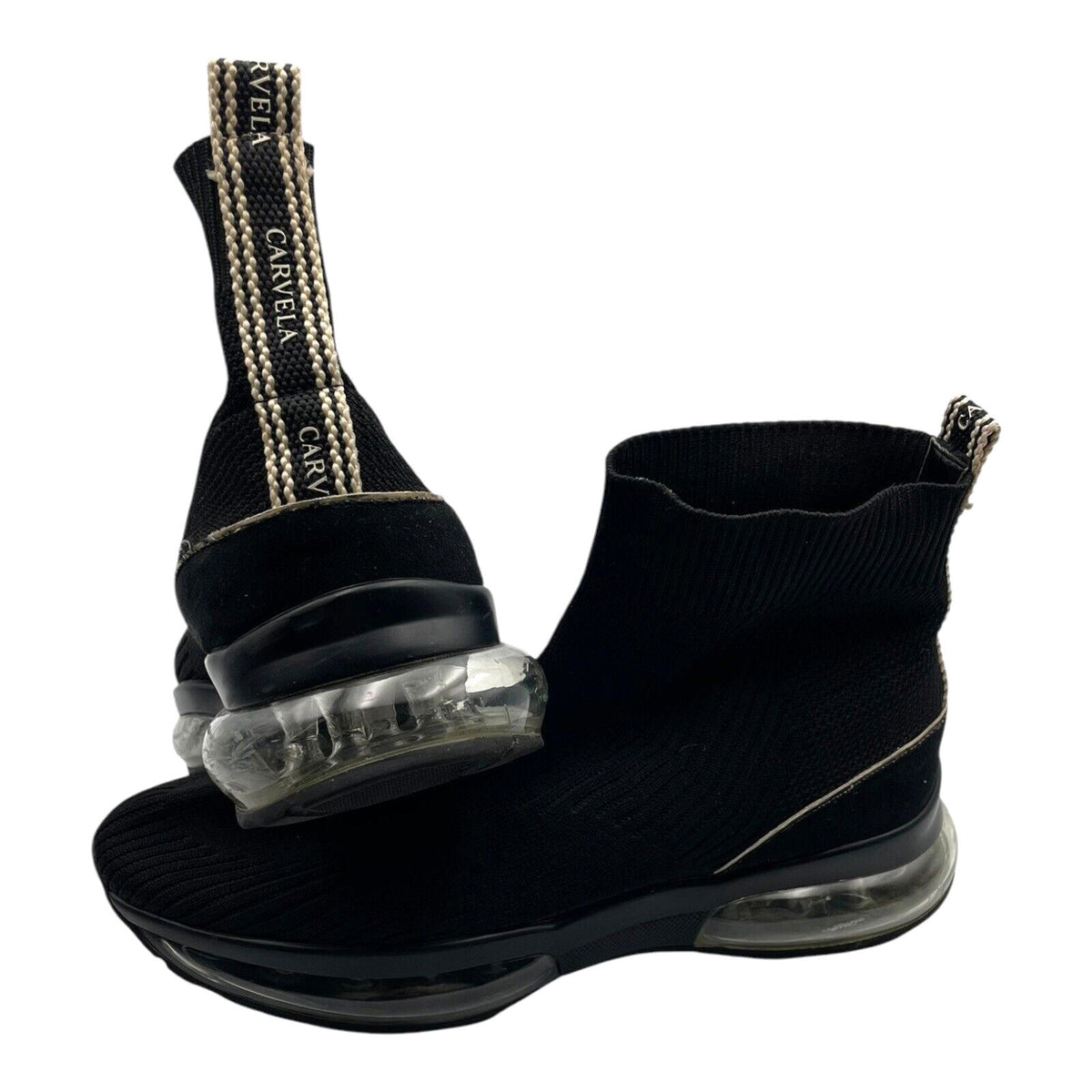 Carvela Black Sock Boots Bubble Sole Women's UK Size 6 EU 39