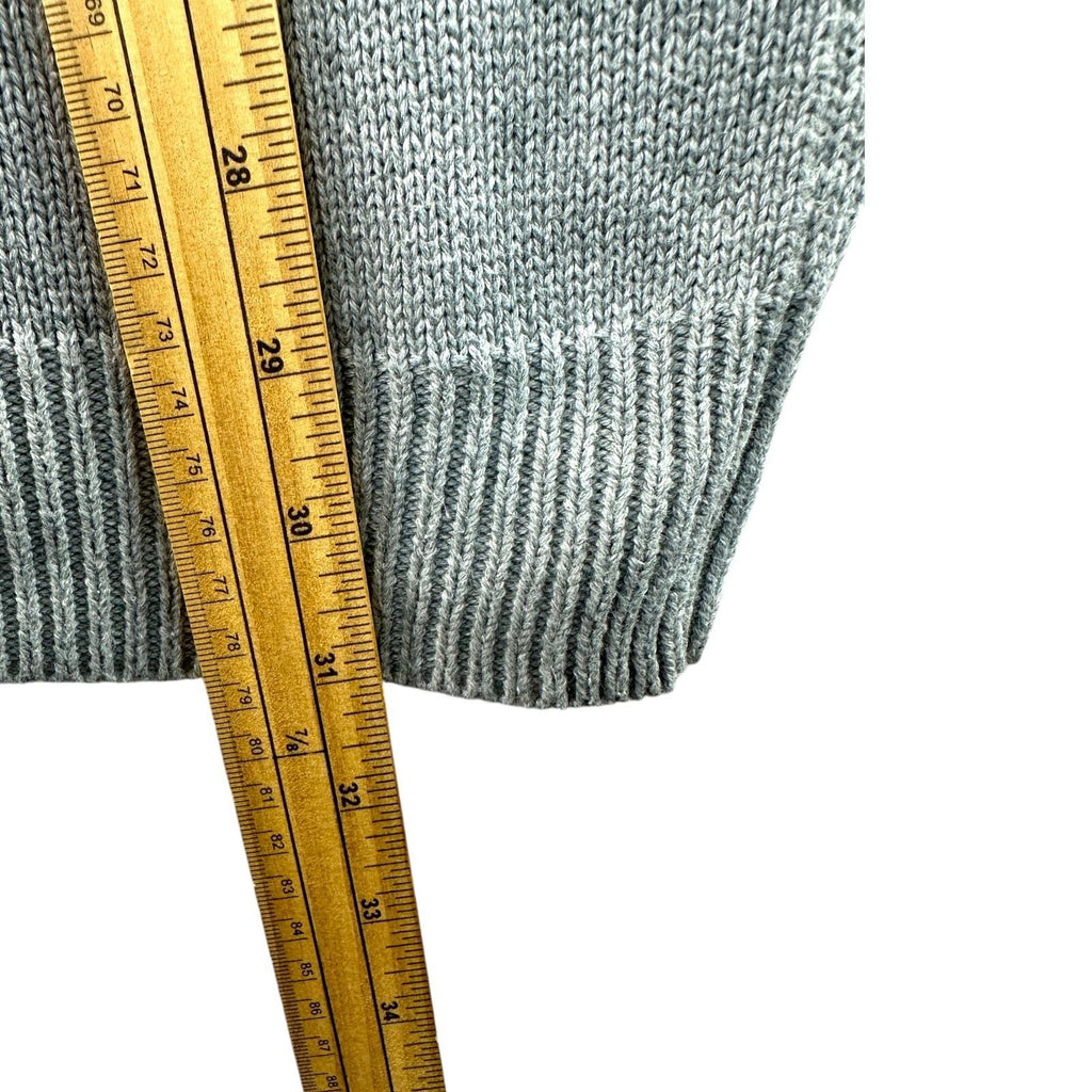 Nautica Gray Nautica Knit Jumper Men's UK Size XL Grey Stripe Long Sleeve 100% Cotton Sweater
