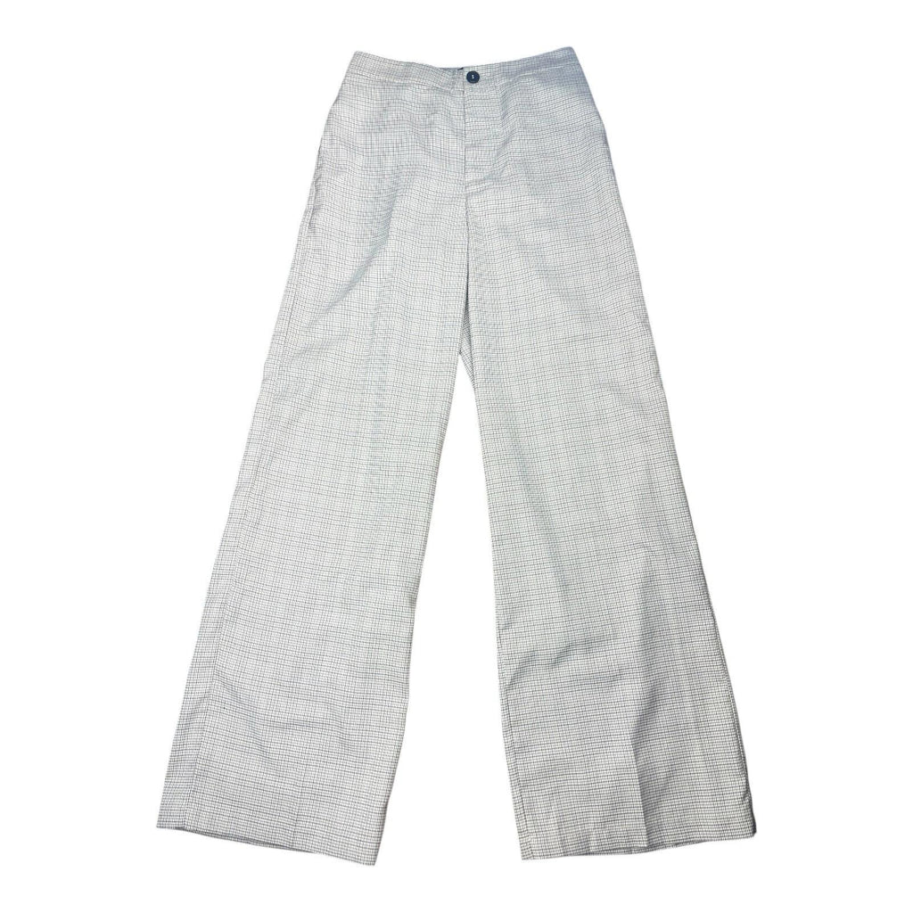 Pretty Little Thing Wide Leg Trousers High Waist Check Women's UK Size 8
