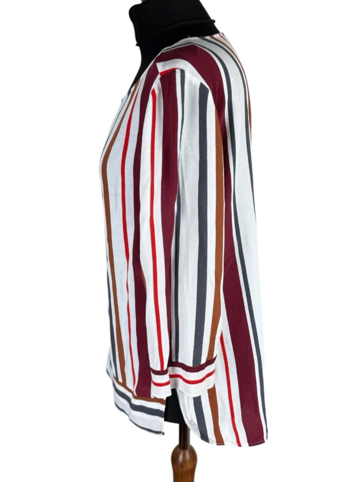 Next Stripe Blouse 3/4 Sleeve Round Neck Women's UK Size 12
