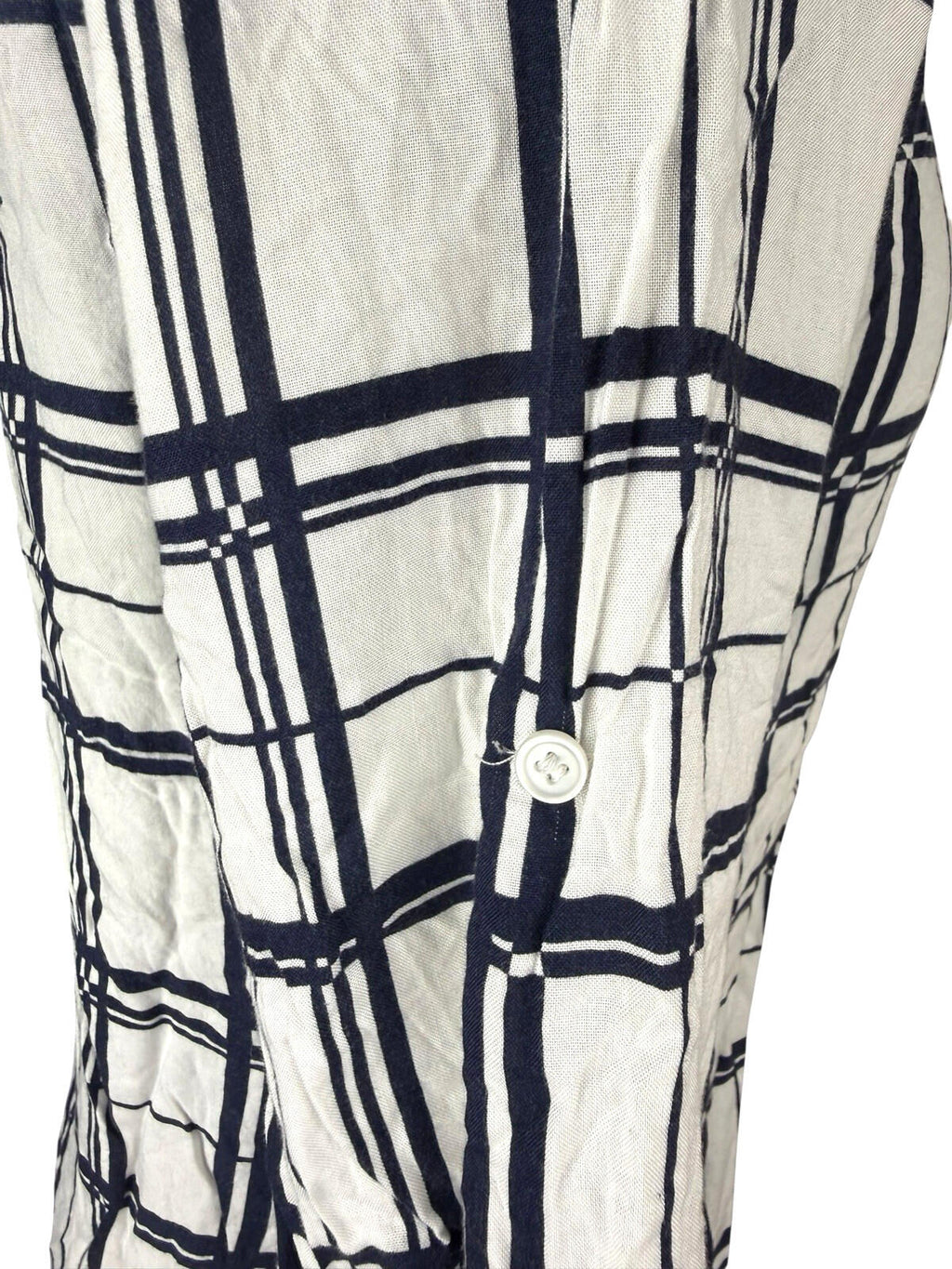 Atmosphere Plaid Shirt Blouse Women’s UK Size 10 Roll Tab Sleeve Check Pocket