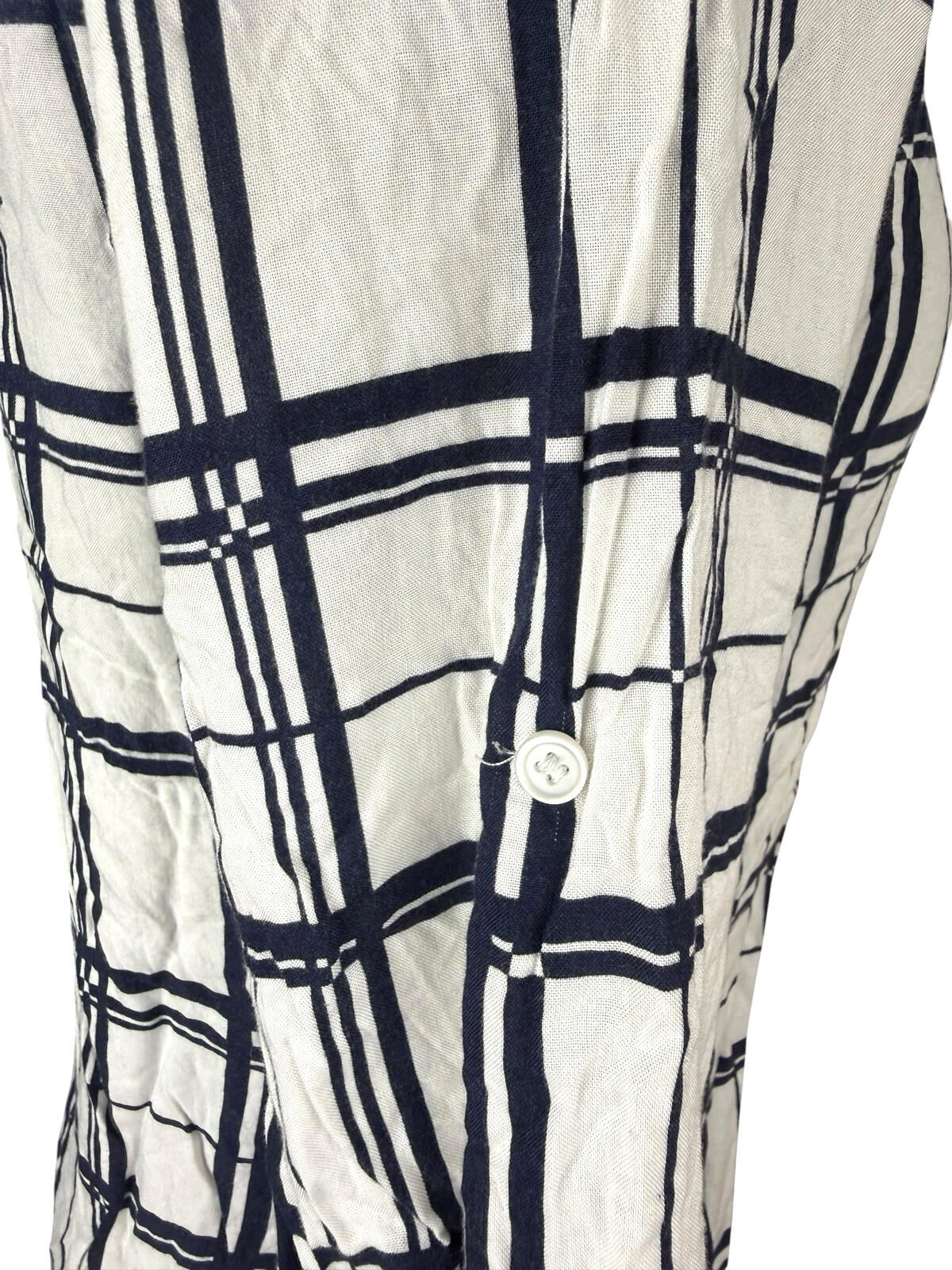 Atmosphere Plaid Shirt Blouse Women’s UK Size 10 Roll Tab Sleeve Check Pocket
