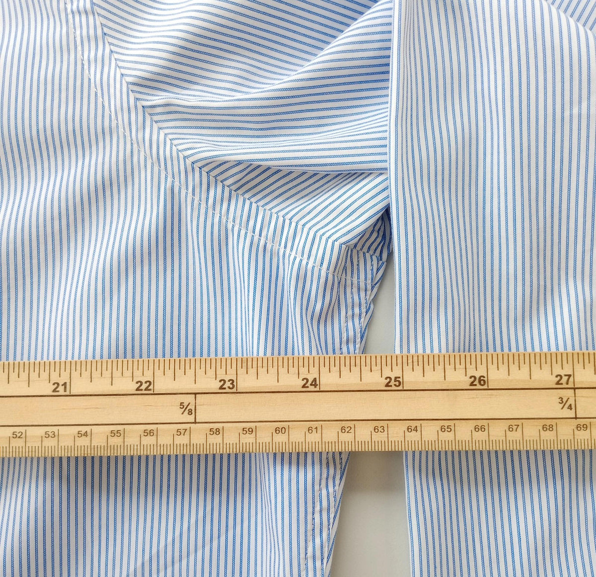 Next Shirt Men's UK Size 2XL Long Sleeve Blue Stripe 100% Cotton Easy Care