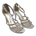 Shoe Box Silver Embellished High Heel Sandals Women's UK Size 7