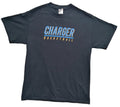 Port & Company Black Charger Basketball Sports Graphic Print T-Shirt Men's Size M Black Crew Neck