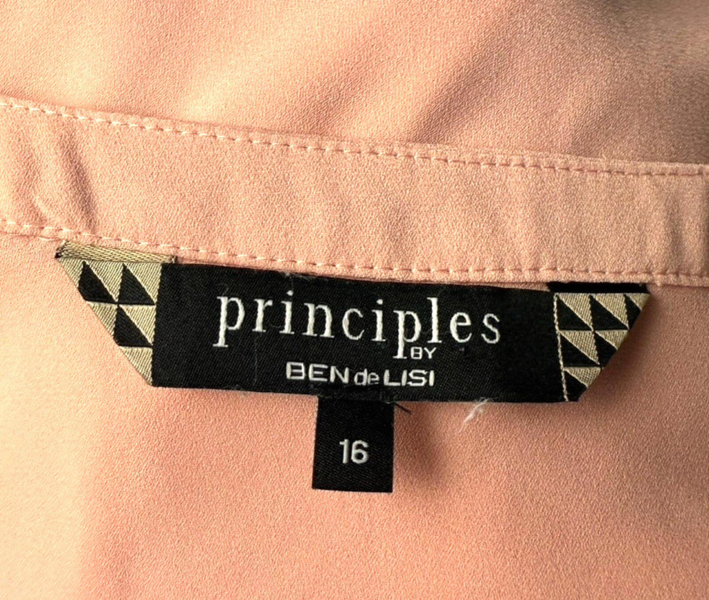 Principles by Ben De Lisi Blouse Top Women's UK Size 16 3/4 Sleeve Pale Pink
