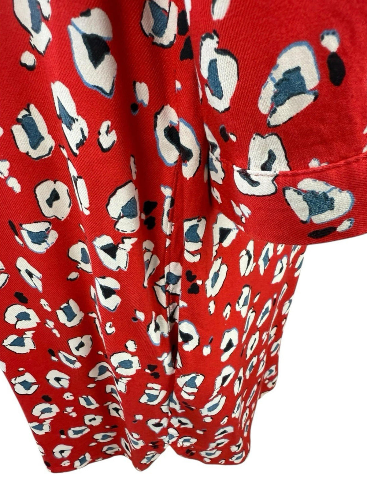 Next Red Next Petite Red Shirt Blouse Animal Print Women's UK Size 12 PETITE