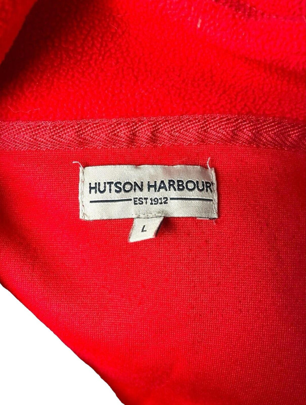 Hutson Harbour Bright Red Fleece Jumper Thin Fleece Women's UK Size L (14-16)