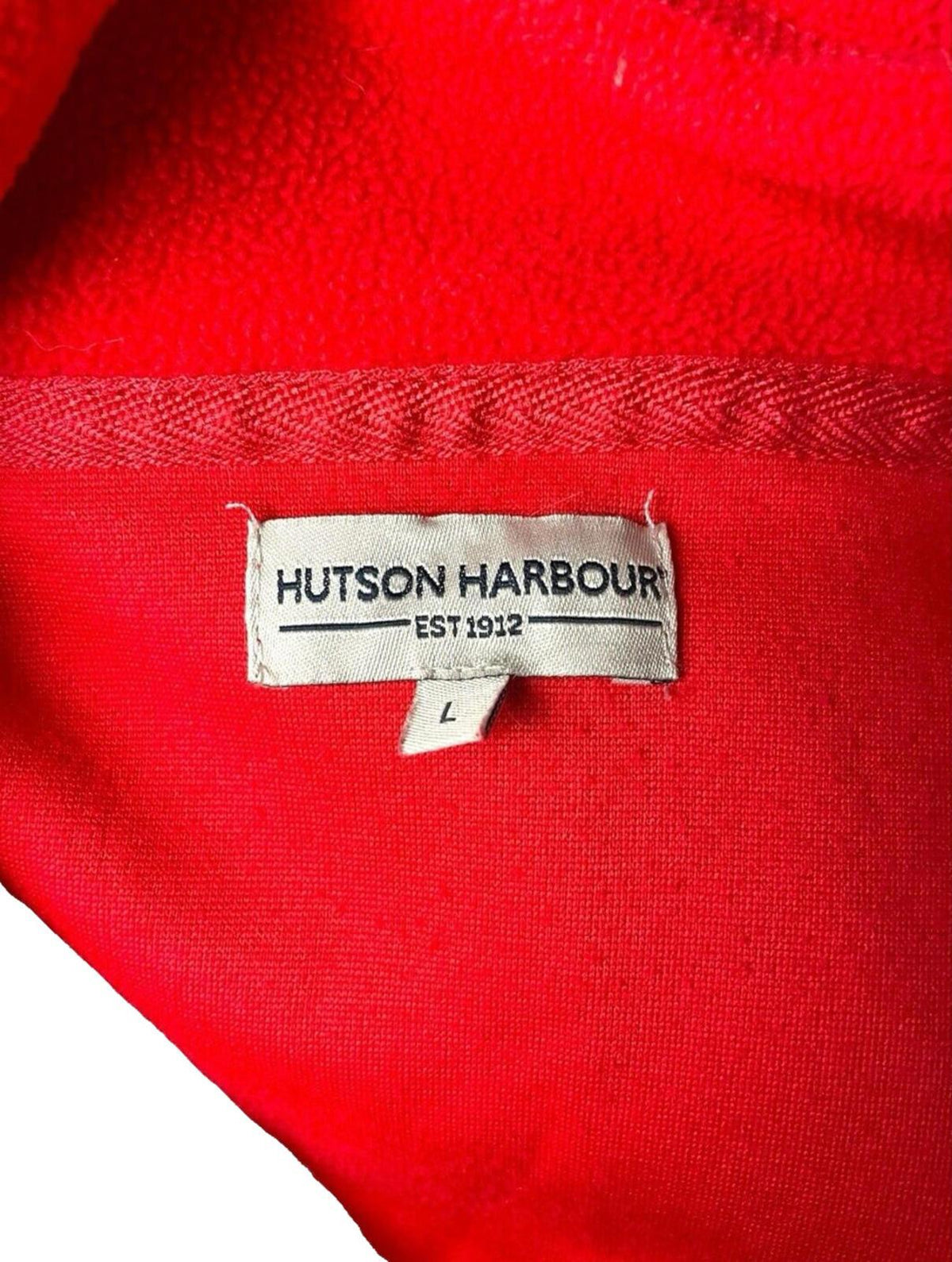 Hutson Harbour Bright Red Fleece Jumper Thin Fleece Women's UK Size L (14-16)