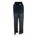 Divided Black Crochet Look Trousers Wide Leg Sheer Women's UK Size XS