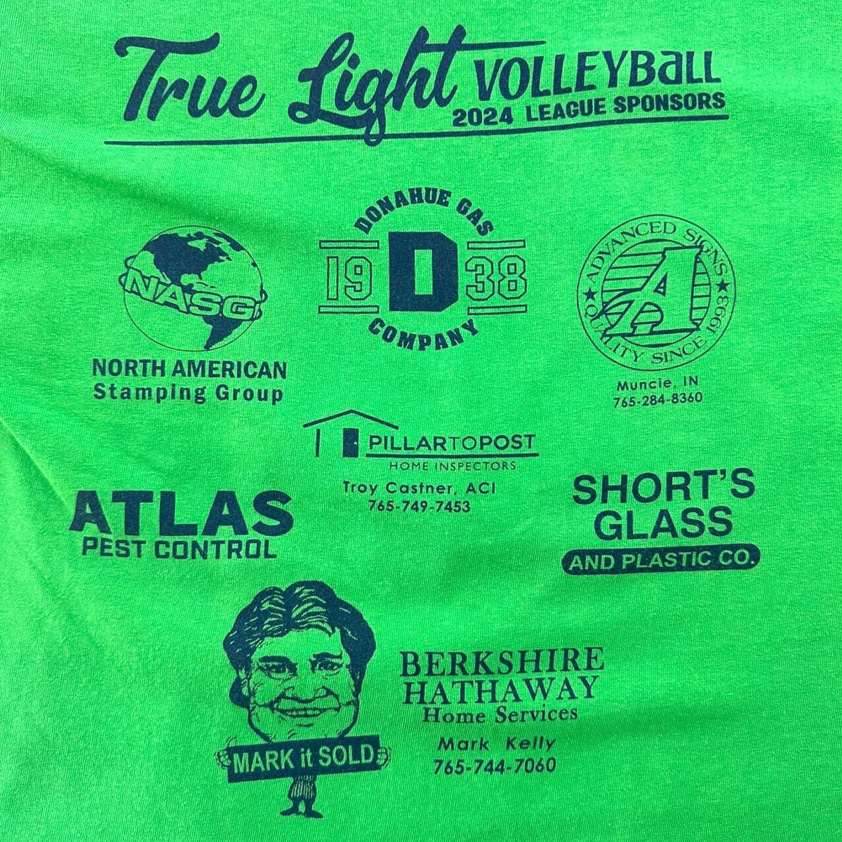 Gildan Green VolleyBall T-Shirt Women's UK Size M Green True Light Baptist Church Crew Neck