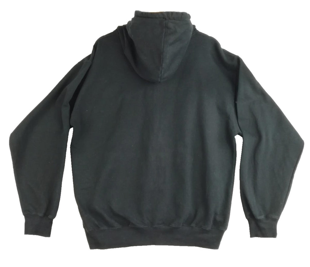 SAAD Collection Black New York Hoodie Men's Size XL Black Jersey Hooded Pockets Zip Front