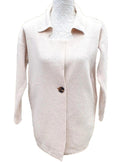 Airydress Knit Shirt Cardigan Button Detail Collared Women's One Size