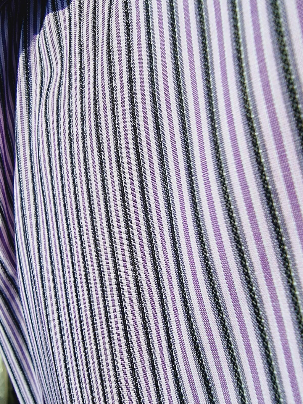 Jeff Banks Mens Shirt Small Purple White Stripe Short Sleeve Cotton Casual Smart
