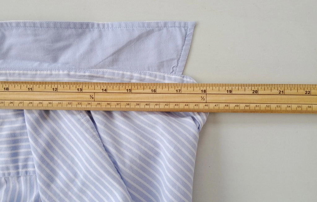 Tommy Hilfiger Shirt Men's UK Size XL Blue Striped Long Sleeve Pockets Easy Care