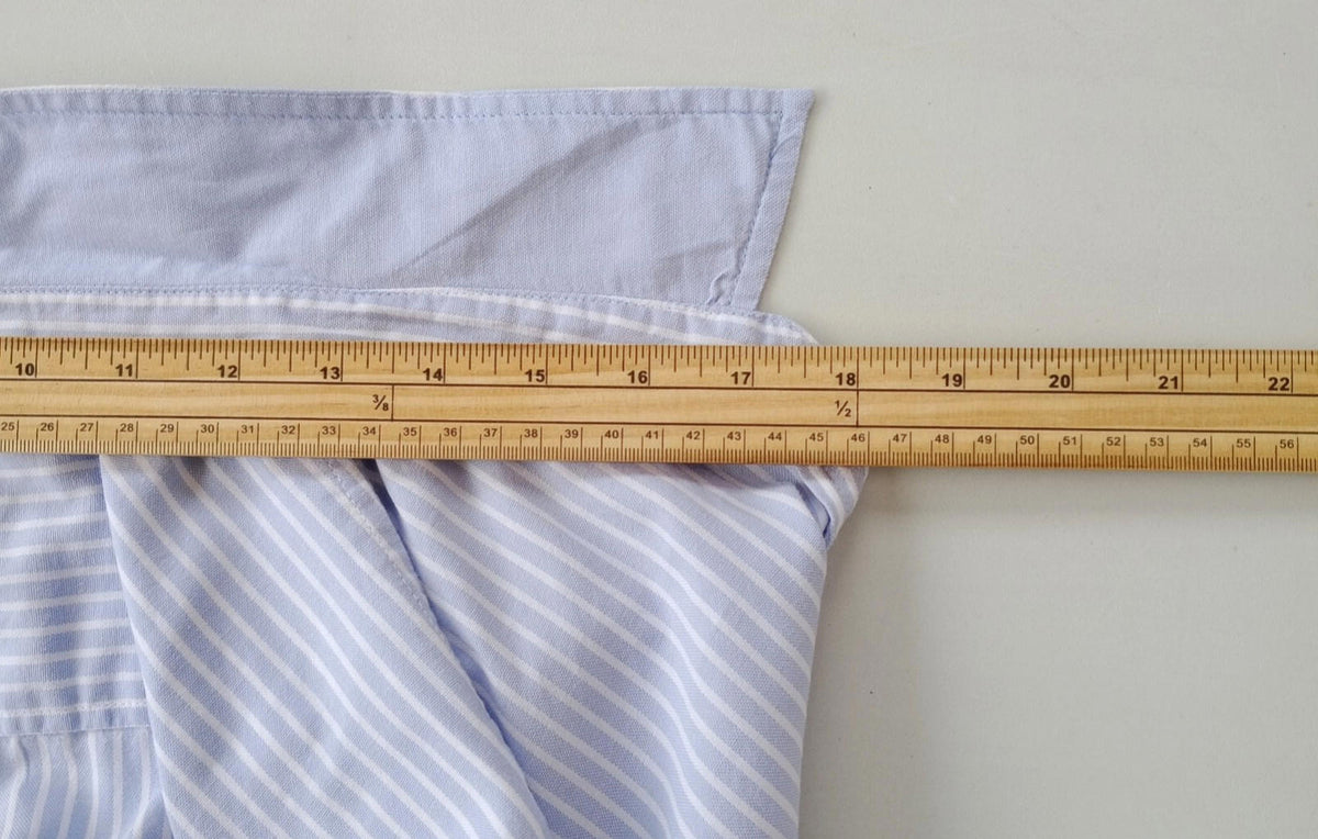 Tommy Hilfiger Shirt Men's UK Size XL Blue Striped Long Sleeve Pockets Easy Care