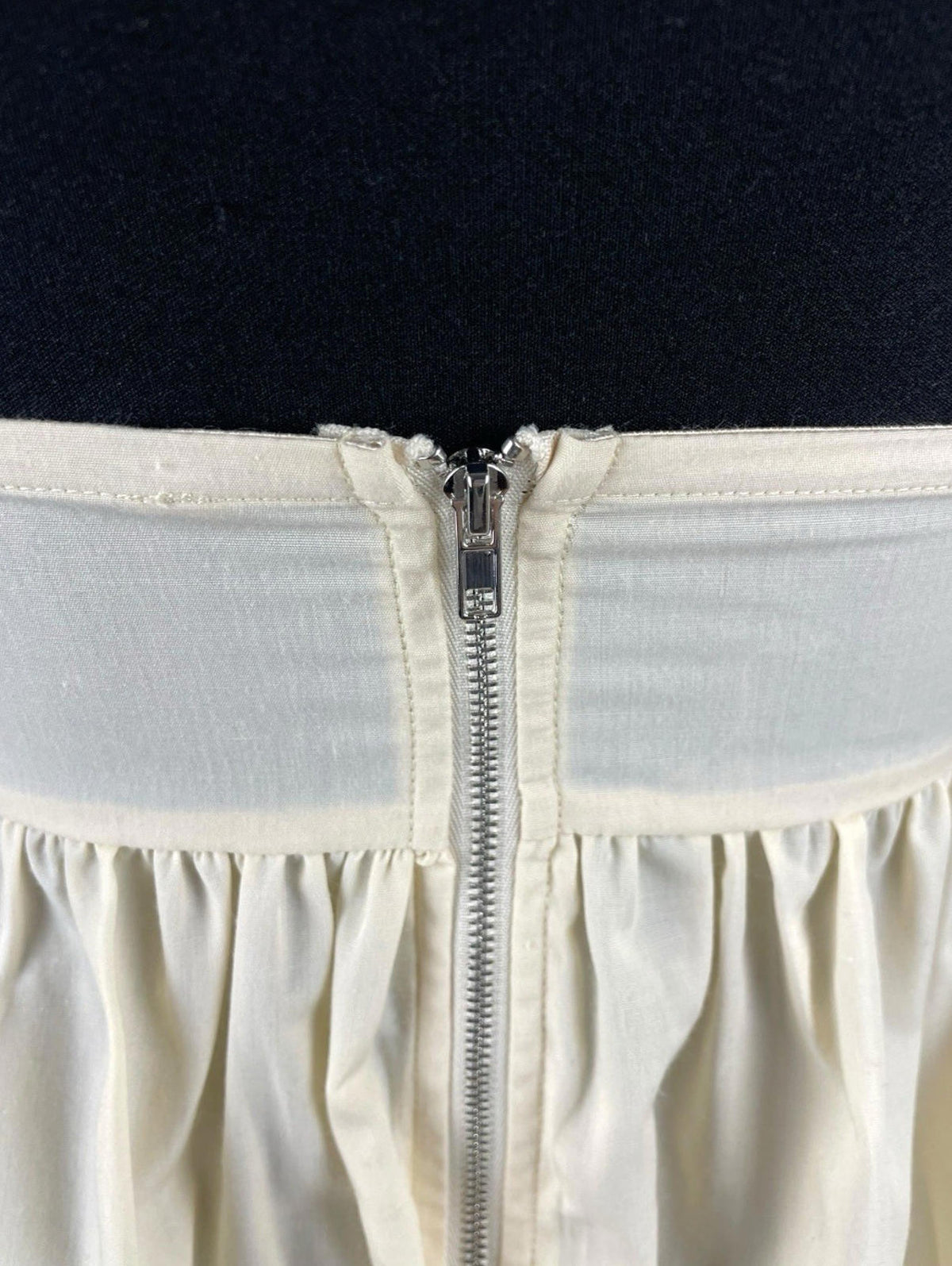 Beige Peplum Tank Top Spaghetti Strap Lace Accent Women's UK Size 8