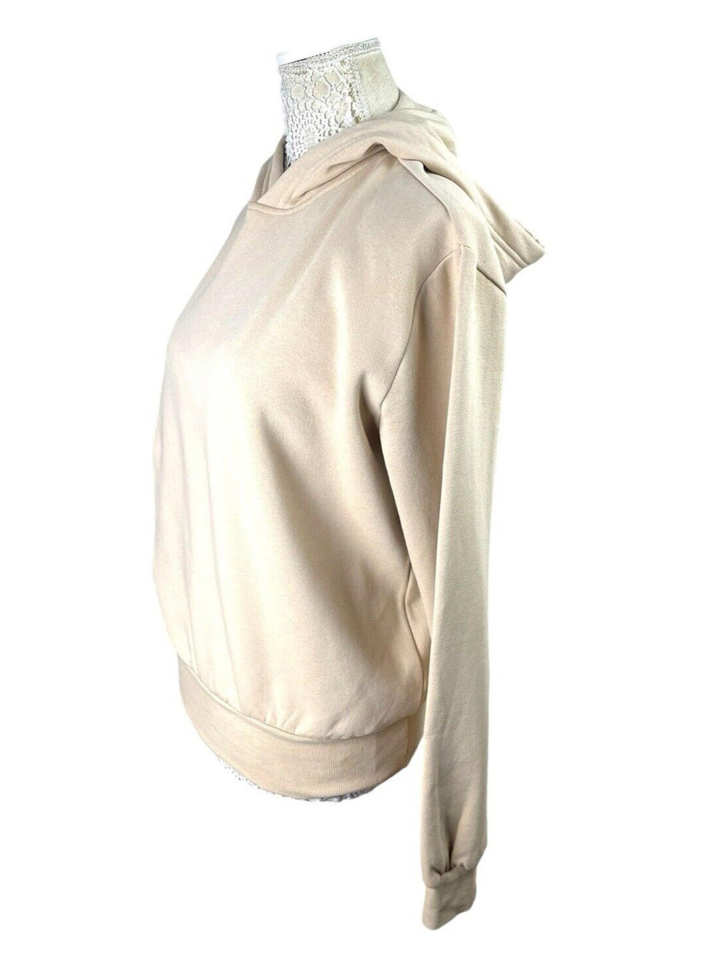 Divided Beige Basic Jersey Hoodie Relaxed Fit Women's UK Size XS