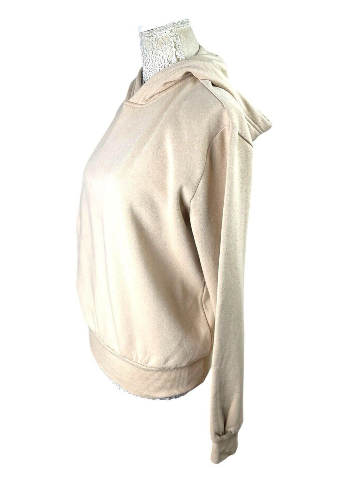 Divided Beige Basic Jersey Hoodie Relaxed Fit Women's UK Size XS