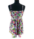 Originals White Originals Multicolour Floral Tank Top Blouse Floaty Women's UK Size 12