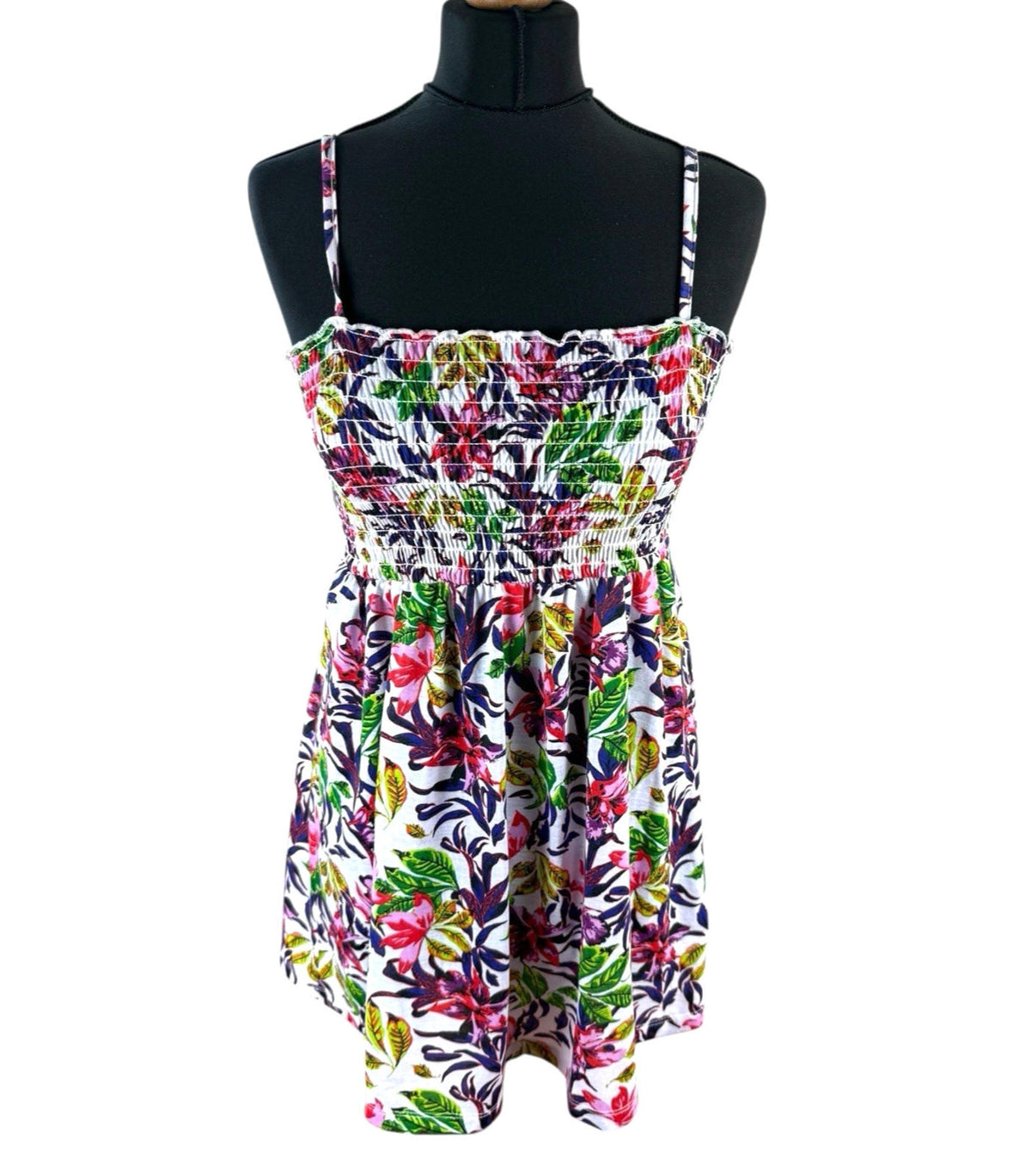 Originals White Originals Multicolour Floral Tank Top Blouse Floaty Women's UK Size 12