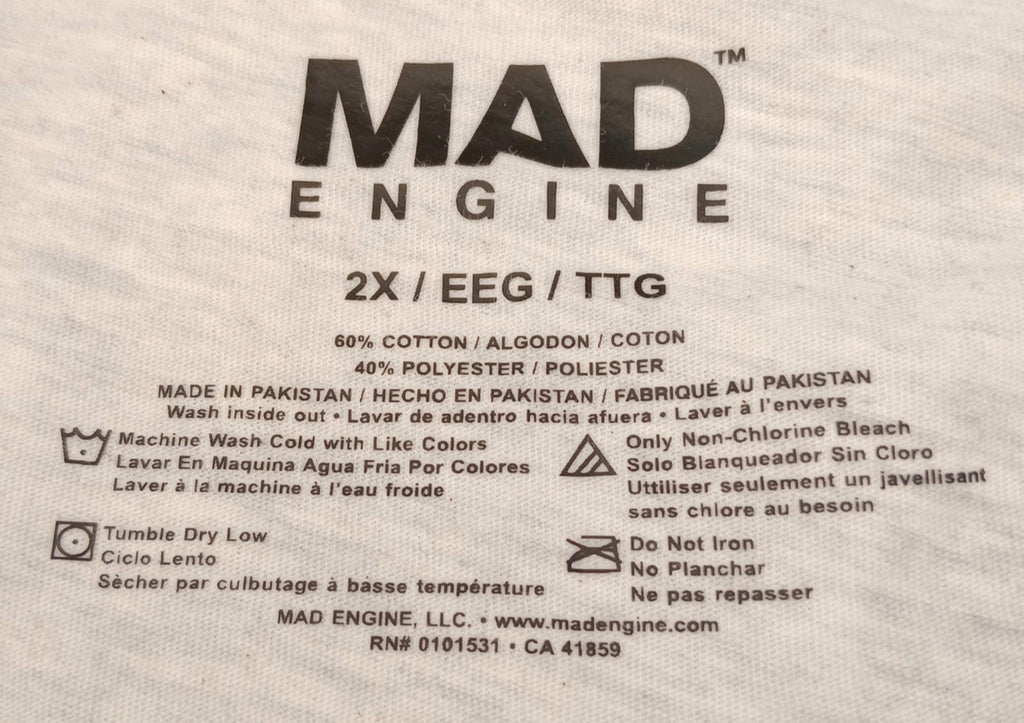 Mad Engine Beige Grandpa's Club Golf Graphic Print T-Shirt Men's UK Size 2XL Grey Crew Neck
