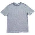 Reiss White Reiss T-Shirt Men's UK Size M White & Blue Geometric Block Print Crew Neck