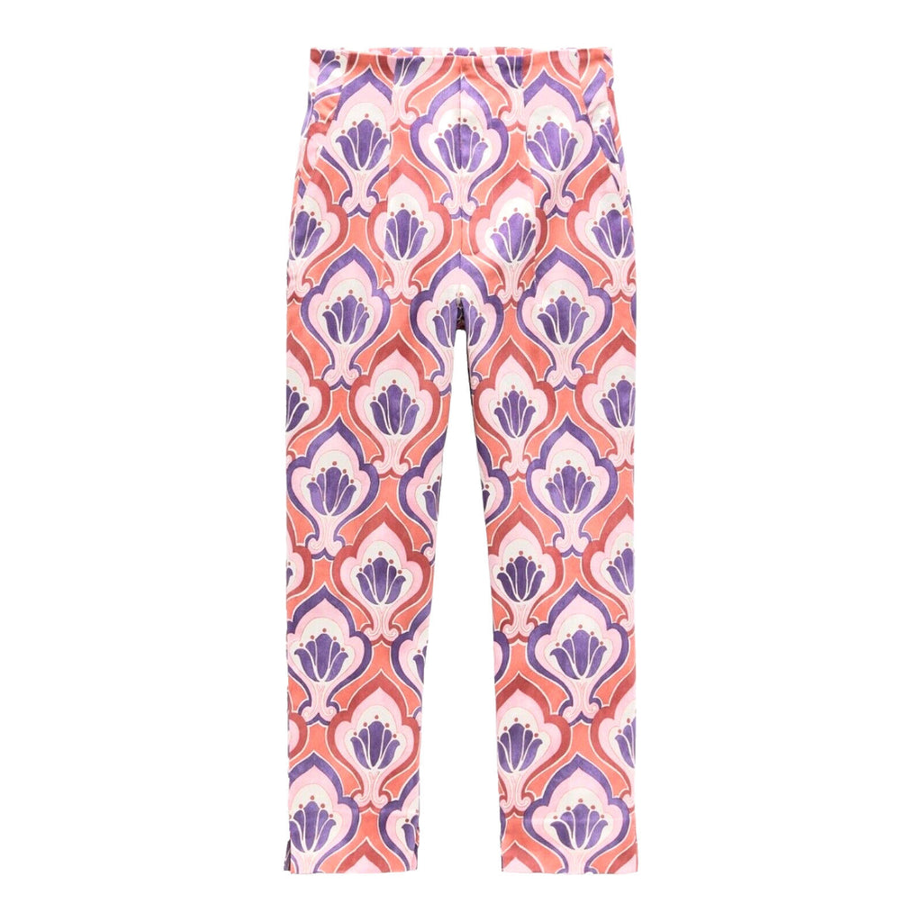 ZARA Multi Zara Trousers Slim Fit High Waist Ankle Chino Printed Women's UK Size 6