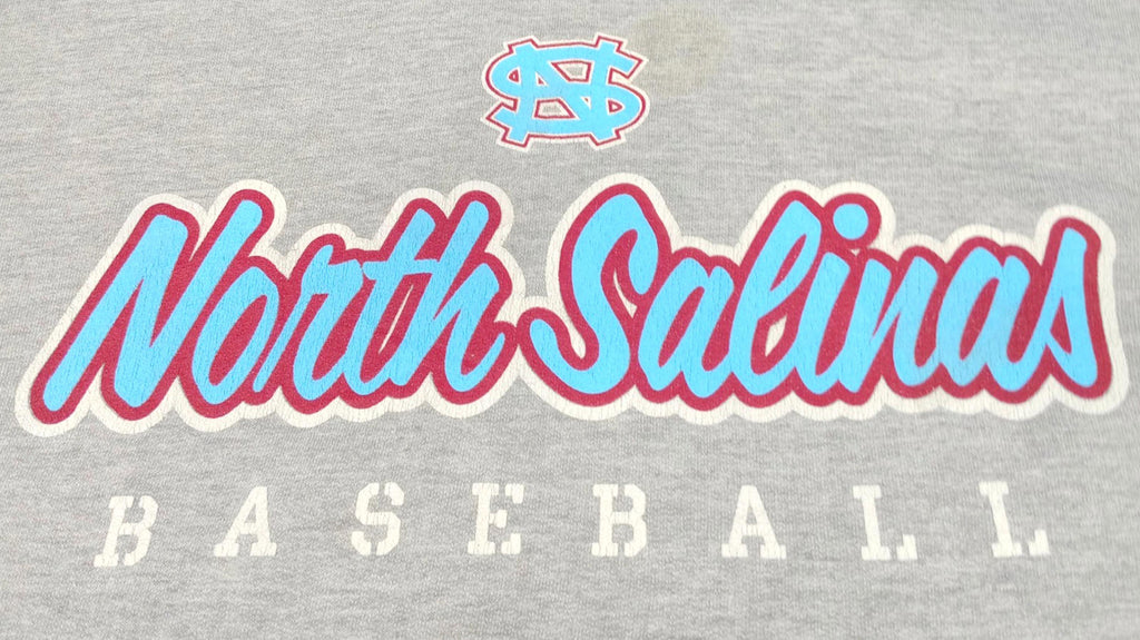 Gildan Gray USA High School Baseball Hoodie Men's UK Size M Grey Jersey Hooded Pockets