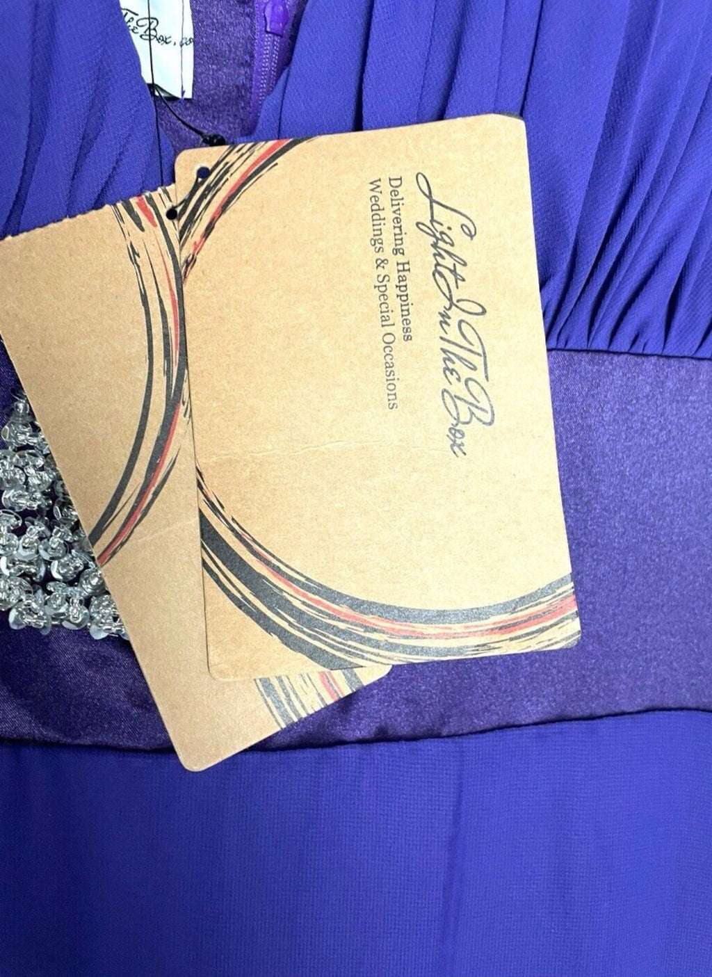 Light In The Box Occasion Dress Women's UK Size 12 Embellished Regency Purple