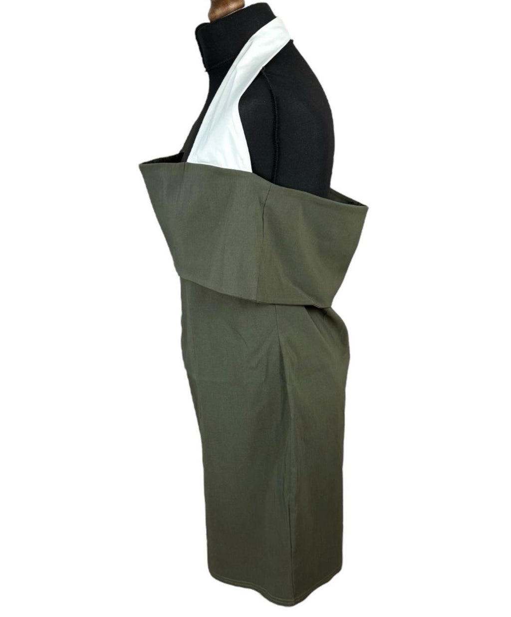 Khaki Green Bodycon Dress Mini Halterneck Women’s UK Size 18