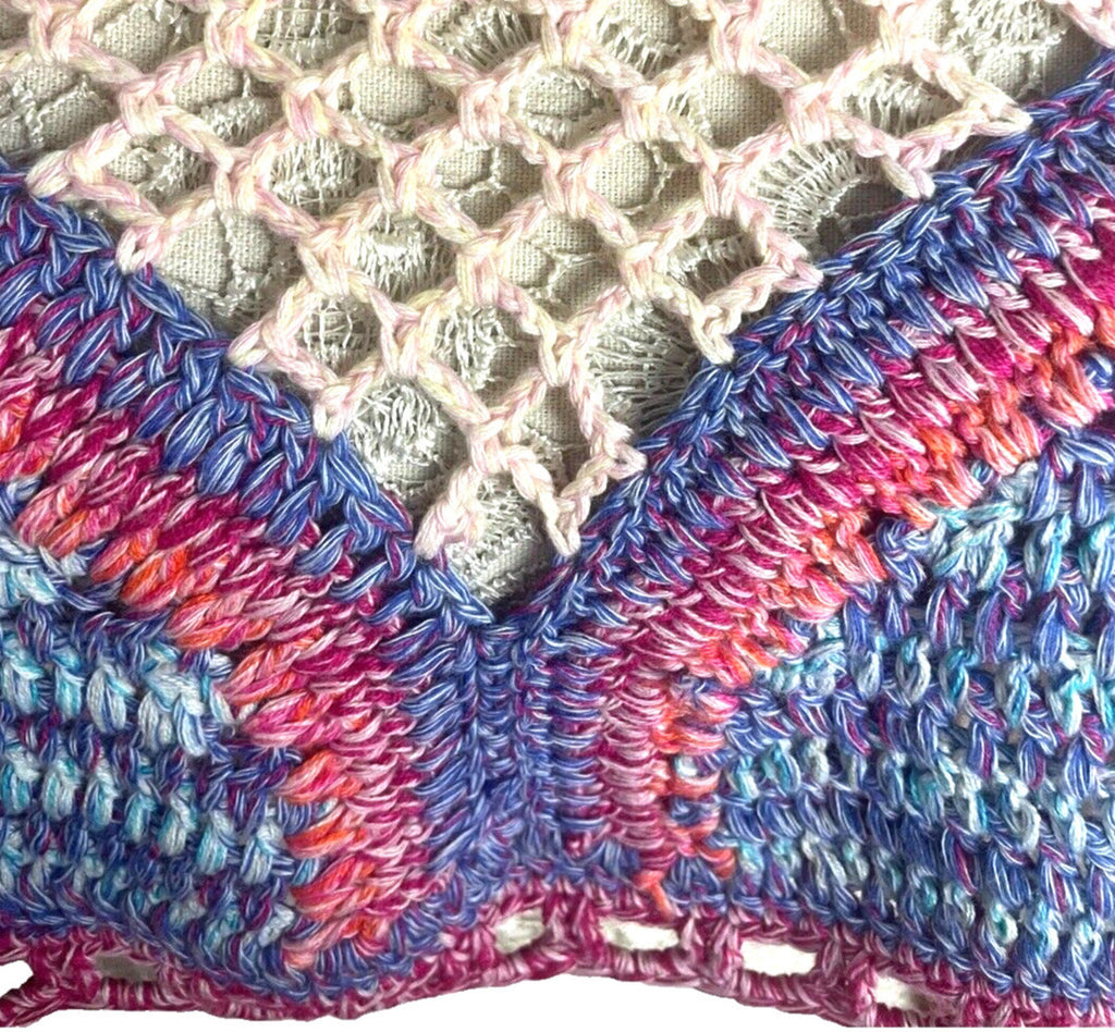 ZARA Multi Zara Crochet Knit Halter Crop Top Summer Women's UK Size Large