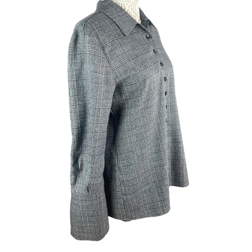 Storm Apparel Gray Storm Apparel Grey Check Shirt Top Women's UK Size S