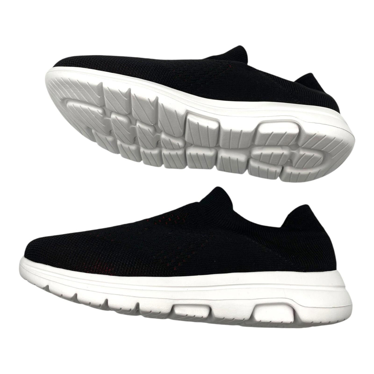 Slip On Walking Shoes Black & Red Non Slip Men's UK Size 11 EU 46