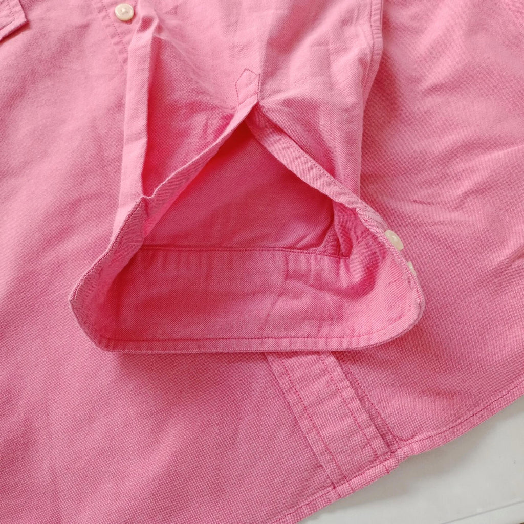 Tommy Hilfiger Shirt Men's UK Size S Pink Long Sleeve Pockets 100% Cotton