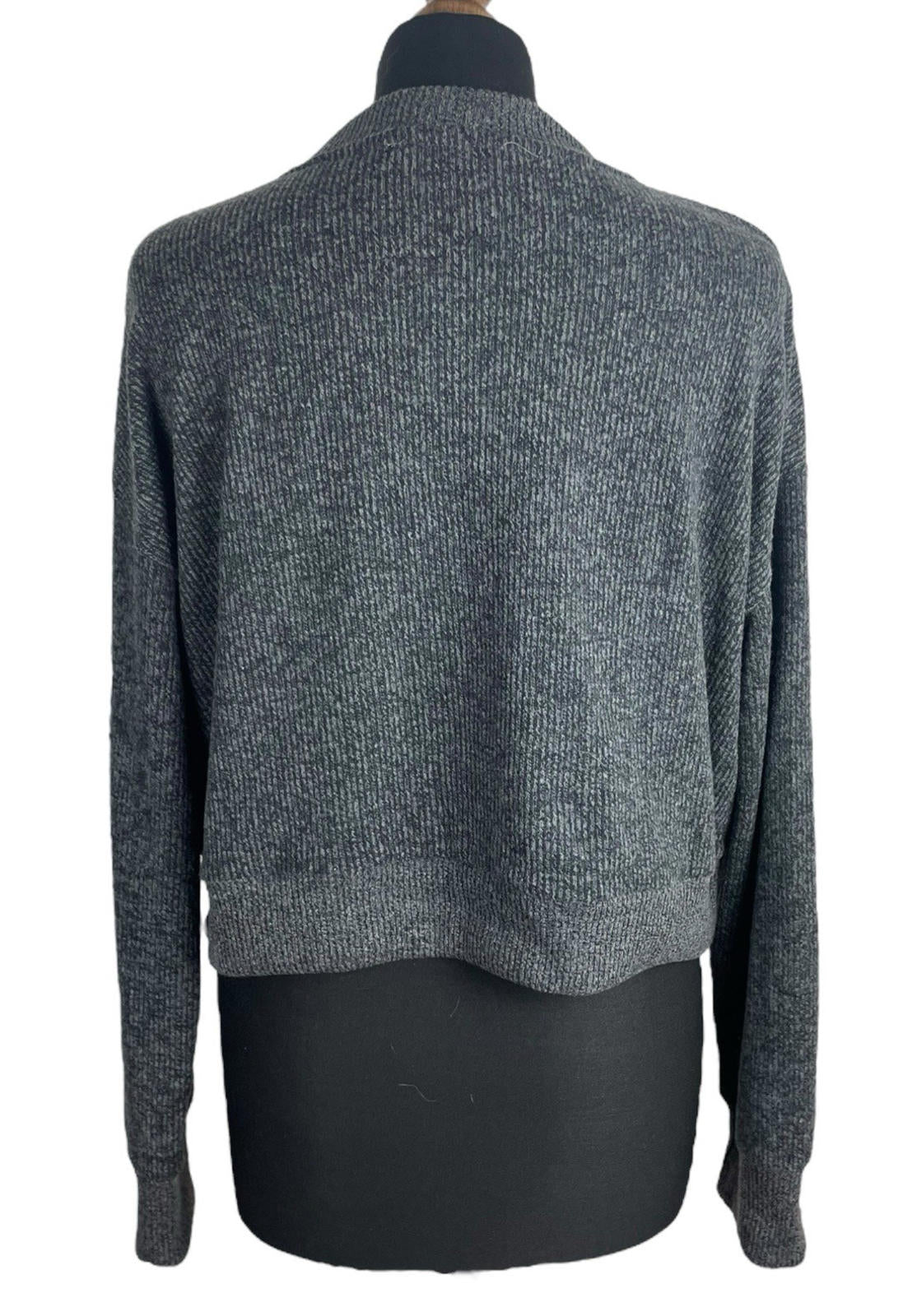 Zara Grey Cropped Jumper High Neck Women's UK Size S