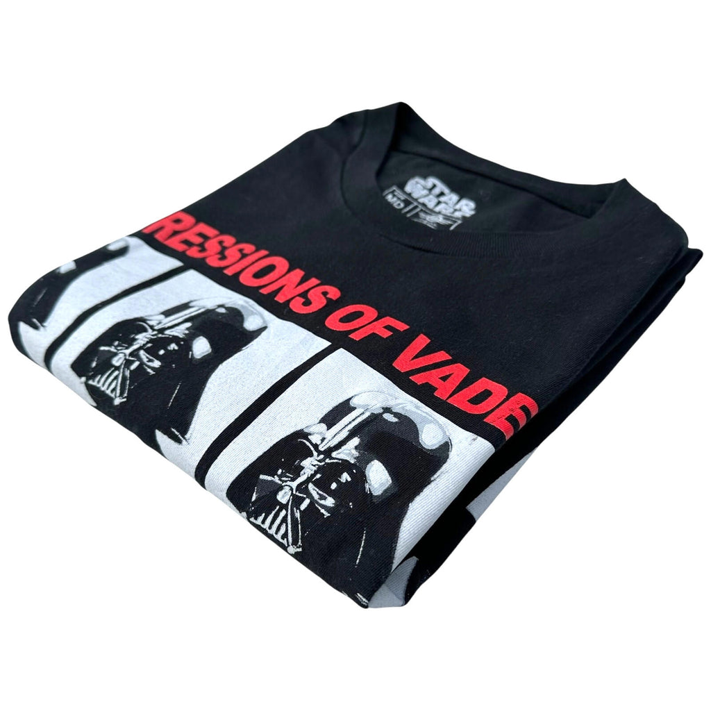 Star Wars Black Star Wars T-Shirt Men's UK Size Medium M Vader Expressions Black Graphic Print