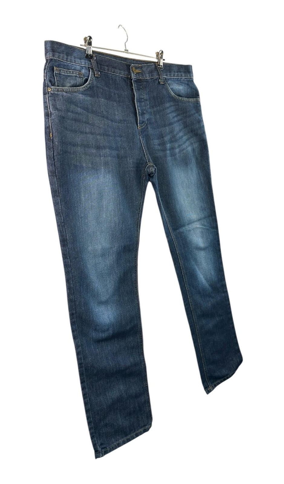 Denim & Co. Blue Denim Co Jeans Men's UK Size 36W 32L Blue Straight Zip Front 5 Pocket