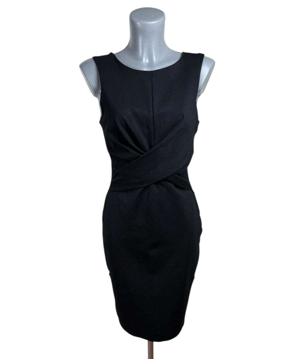 Topshop Black Formal Knee Length Sleeveless Low Back Women’s UK Size 10