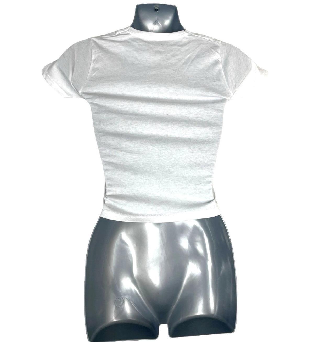 White Graphic Print Crop T-Shirt Top Women's UK Size XS Taylor Swift Crew Neck Jersey